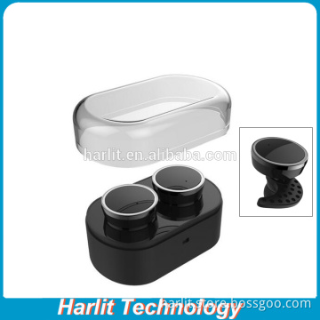Mini Wireless In-ear Headphones Headset With Mic And Power Bank Charge Case Black